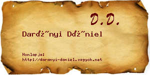 Darányi Dániel névjegykártya